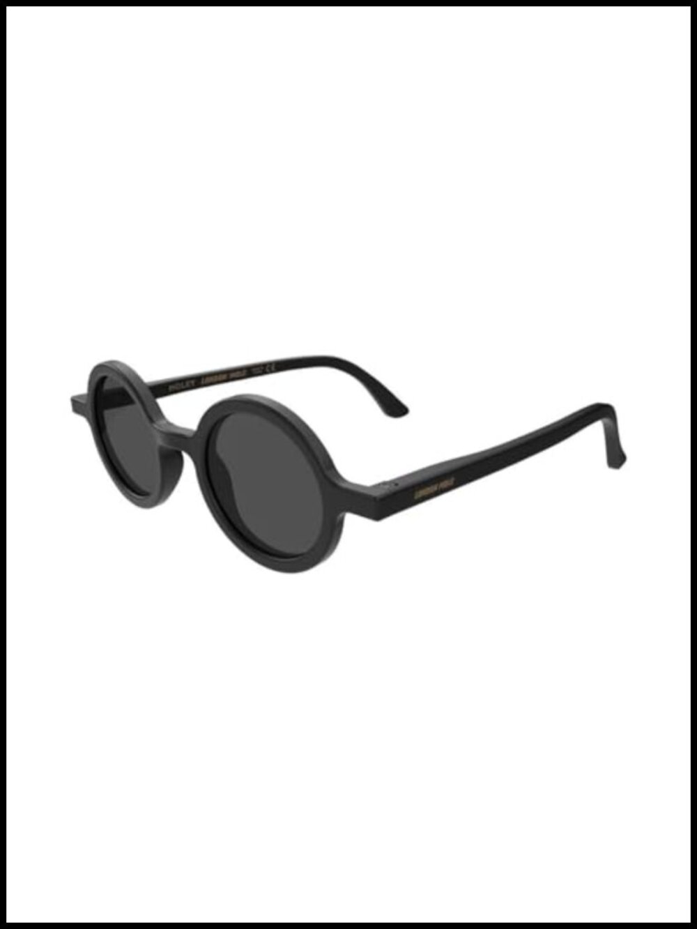 Unisex Round Sunglasses with Spring Hinge Polycarbonate Frame UV400 - Picture 2 of 5